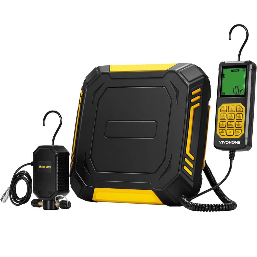 VIVOHOME 220 lbs Digitale Elektronische Koudemiddel Weegschaal met Auto-Doseer Vulventiel