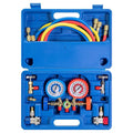VIVOHOME 3-Weg AC Diagnostische Manifold Manometer Set met 5 ft. Slang voor R134a R12 R22 R502 Koudemiddel